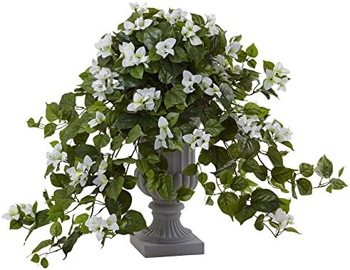 Nearly Natural 27 Inch Bougainvillea Silk Plant with Decorative Urn