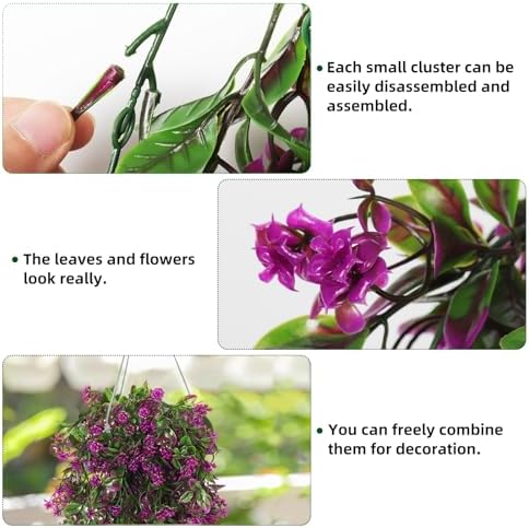 RECUTMS 2Pcs Artificial Hanging Plants Fuchsia