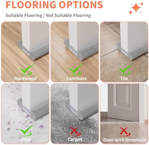BKSAI Door Draft Stopper 32-36in Grey