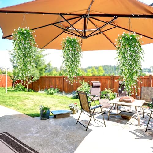 SOMYTING Artificial Hanging Eucalyptus Plants 6PCS White