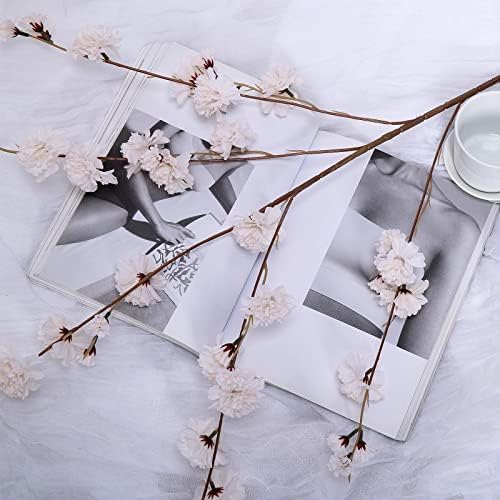Efavormart 2 Branches - 42 Ivory Carnation Flower Spray