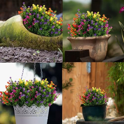 16 Bundles Artificial Flowers for Outdoor Indoor Decor