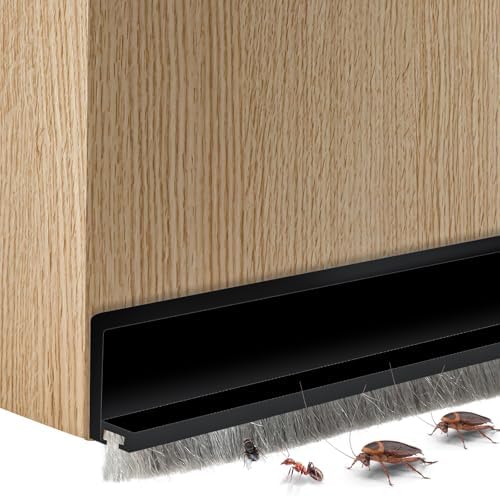 3937 Door Sweep with Brush - Black