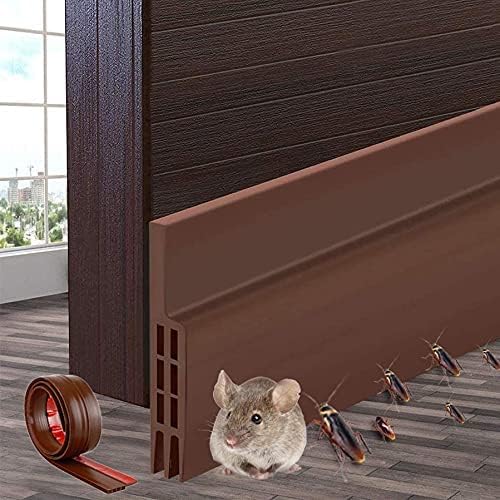 GUKOY Door Draft Stopper 2 x 39 Strong Adhesive Brown
