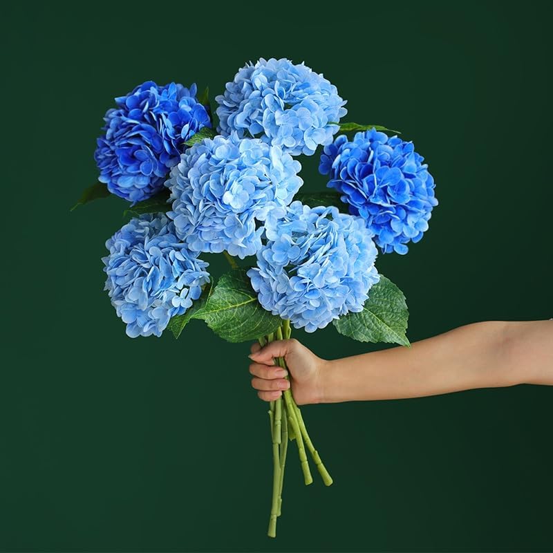 Cream Hydrangea Artificial Bouquet for Living Room Table Decoration