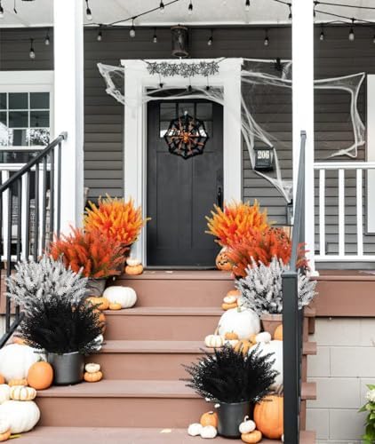 RECUTMS 12 Pcs Artificial Lavender Bouquets UV Resistant Fake Flowers for Home Decor