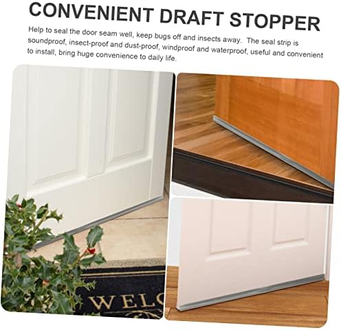 PRETYZOOM Door Bottom Draft Stopper Seal Flexible Noise Blocker for Bedroom Interior Exterior Doors Compact Gray Design