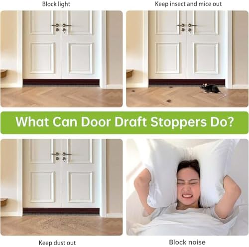 Dinglian Door Sweep Brush Draft Stopper 2 W x 39 L Brown