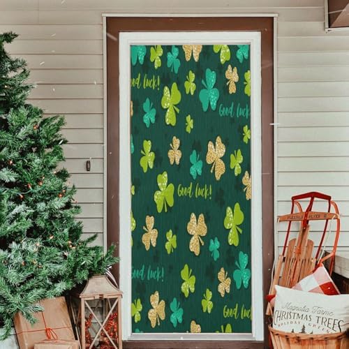 Susiyo Green Golden Shamrock Halloween Door Cover