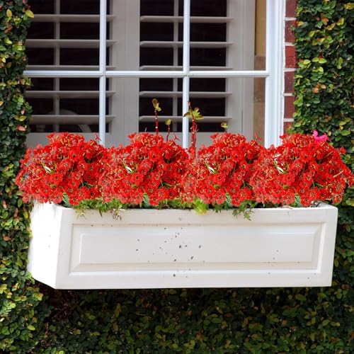 Yimingjin 12 Bundle Artificial Daffodils UV Resistant Outdoor Decor