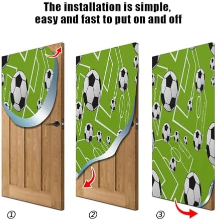 Susiyo Cute Soccer Balls Door Cover 36x98 in