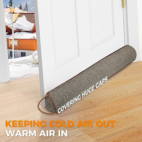 TORRAMI Under Door Draft Stoppers 36 Inch Heavy Duty Brown