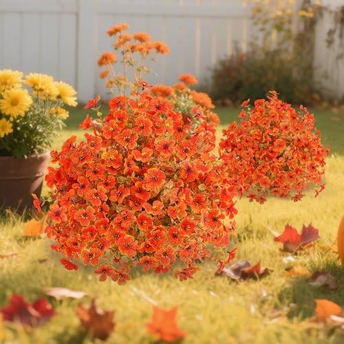 Set of 2 Artificial Fall Topiary Balls for Outdoor Decor