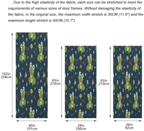 Susiyo Cute Frog Halloween Door Cover 32x79 In