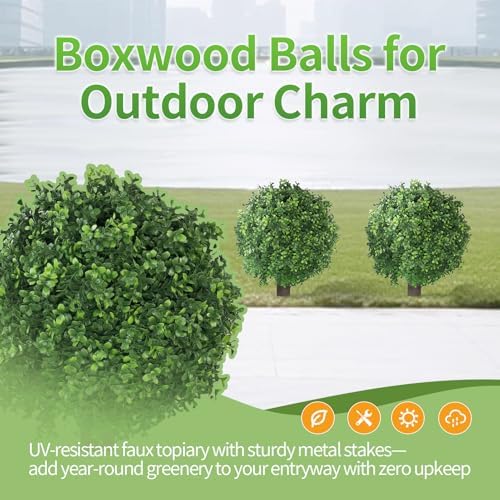 QIANYUN 22 Inch Artificial Boxwood Decorative Ball