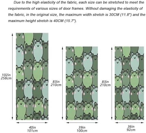 Susiyo Frog Green Halloween Door Cover Stretch Fabric Door Decoration for Home Parties and Holidays