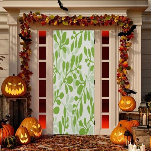 Susiyo Green Leaves Halloween Door Cover