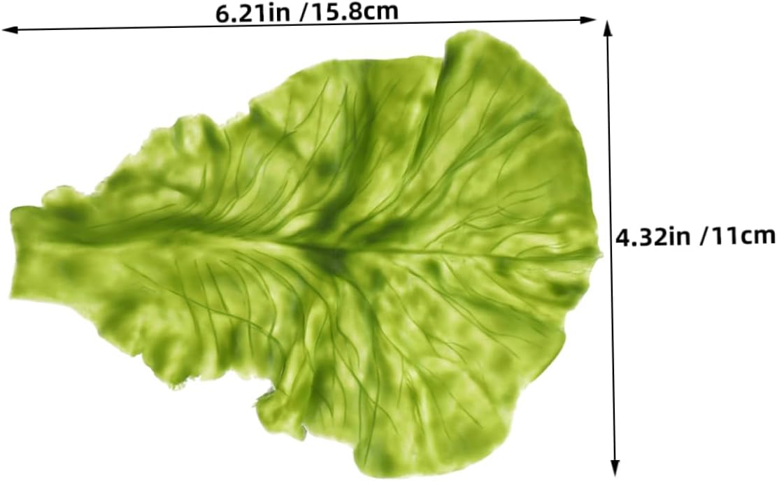 STOBAZA 6pcs Realistic Artificial Lettuce Leaves Decor