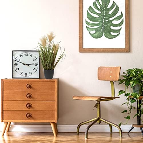 Briful 17 Inch Artificial Potted Plants Faux Onion Grass for Home Office Bedroom Living Room Table Decoration