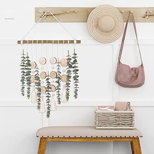 Boho Wall Decor Artificial Eucalyptus Leaves Hanging Plant