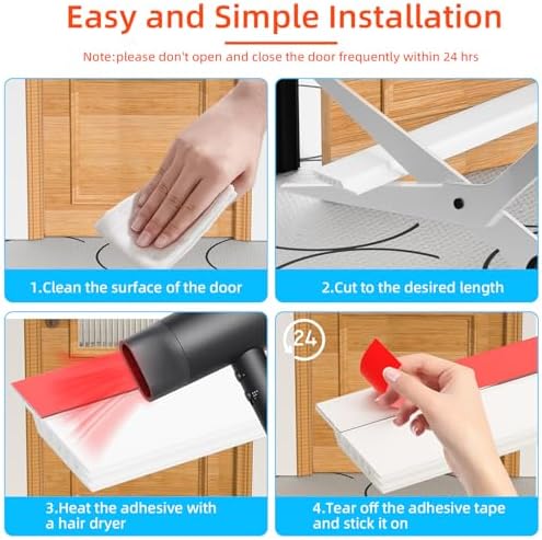 Cyzarize Door Draft Stopper 78 Inch White