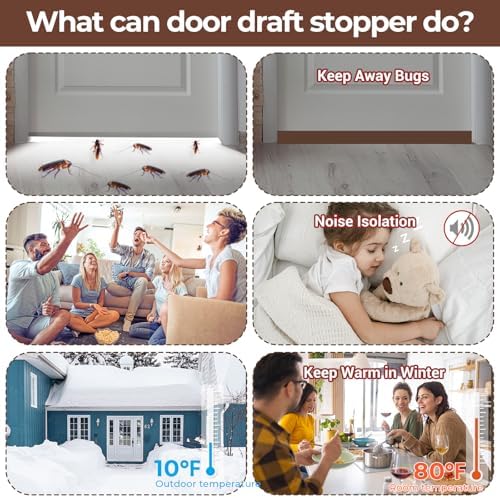 Ohuhu Under Door Draft Stopper Seal Strip 394 In x 335 In