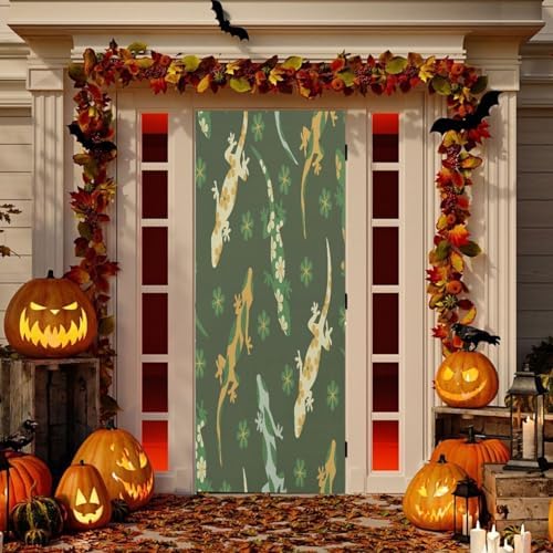 Susiyo Ornate Lizards Halloween Door Cover