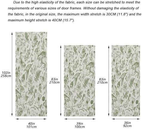 Susiyo Running Rabbit Halloween Door Cover Stretch Fabric Door Decoration for Home and Party