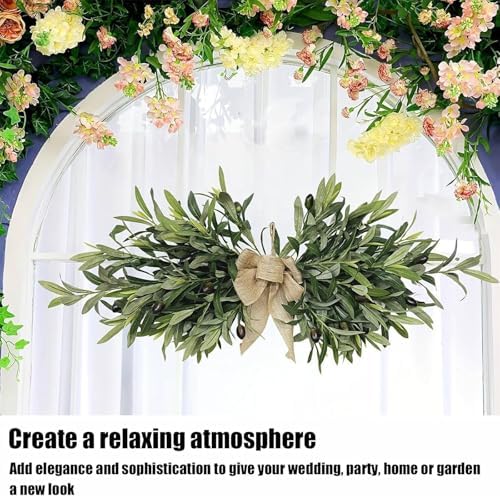 24 Inch Artificial Olive Floral Swag Wall Decor 2Pcs