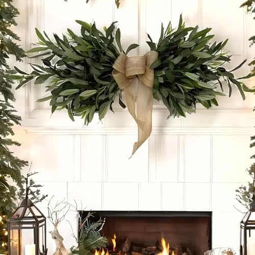 24 Inch Artificial Olive Floral Swag Wall Decor 2Pcs