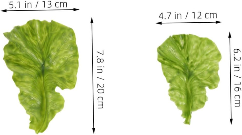 Luxshiny 10pcs Lifelike Fake Leaves Artificial Vegetables for Home Decor Kitchen Displays and Photography Props