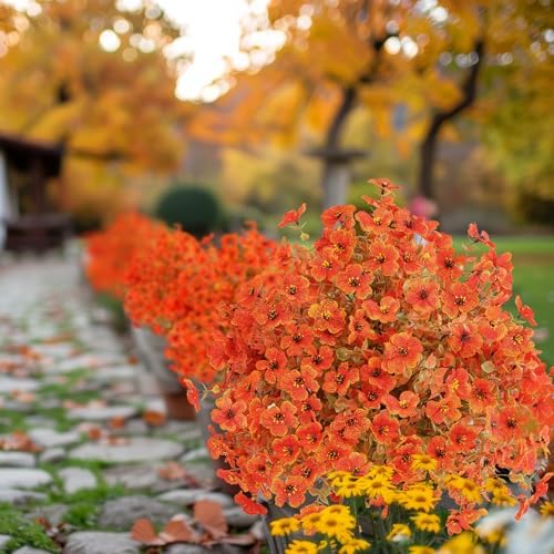 Set of 2 Artificial Fall Topiary Balls for Outdoor Decor