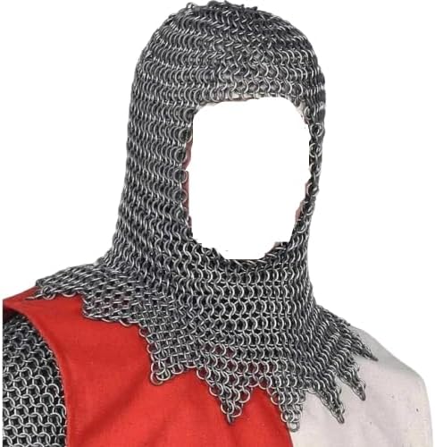 Generic Aluminium Butted Chainmail Coif Hood for Men