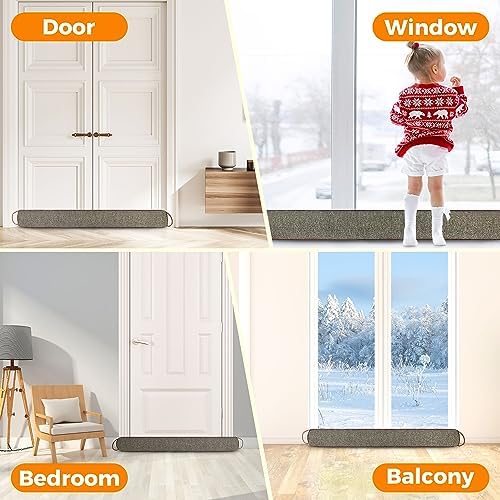TORRAMI Under Door Draft Stoppers 36 Inch Heavy Duty Brown