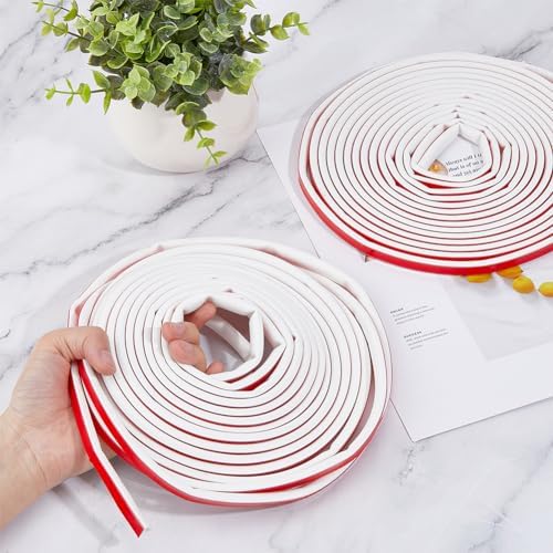 SUPERFINDINGS 6M D-Shaped Silicone Seal Strip Self Adhesive Door Frame Draft Excluder