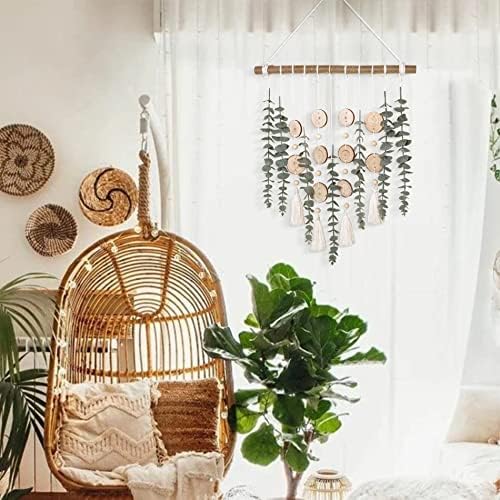 Boho Wall Decor Artificial Eucalyptus Leaves Hanging Plant