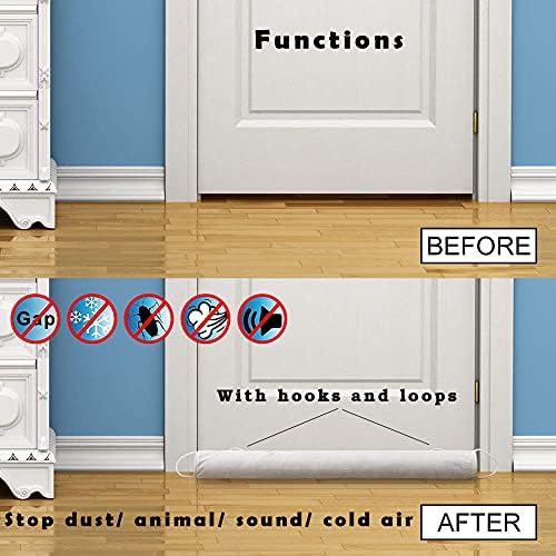 DreamQuil Draft Stopper 36 Inch White Door Blocker