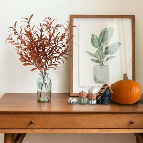 Sggvecsy 33 Inch 4Pcs Fall Artificial Olive Branches for Home Office Decor