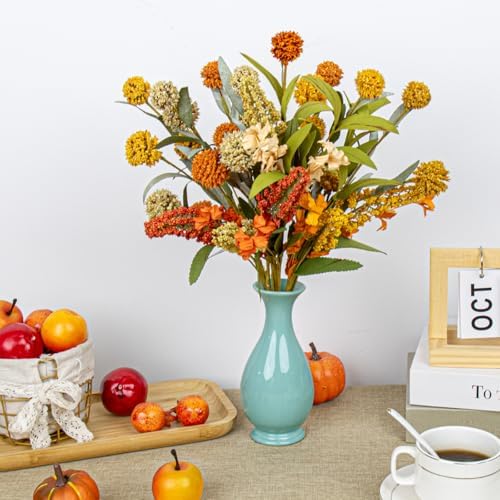 17 Inches Boho Autumn Flowers 9PCS Rustic Floral Picks