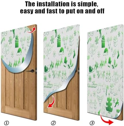 Susiyo Christmas Door Cover Decorations 36 x 98 in