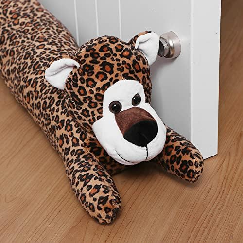 36 Inch Heavy Duty Draft Stopper with Leopard Pattern