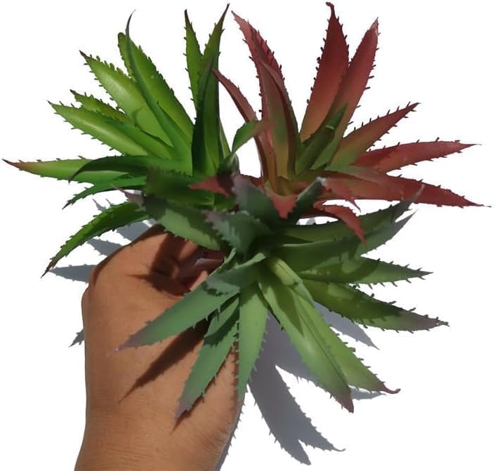 1pc Red Artificial Aloe Plant Decor