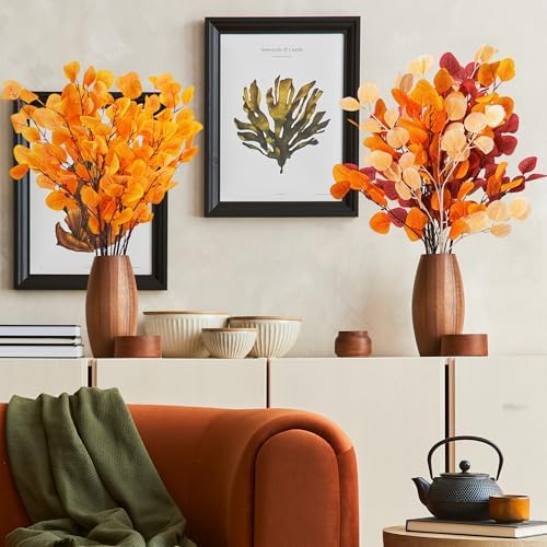 7PCS Long Artificial Eucalyptus Stems for Home Decor and Floral Arrangements