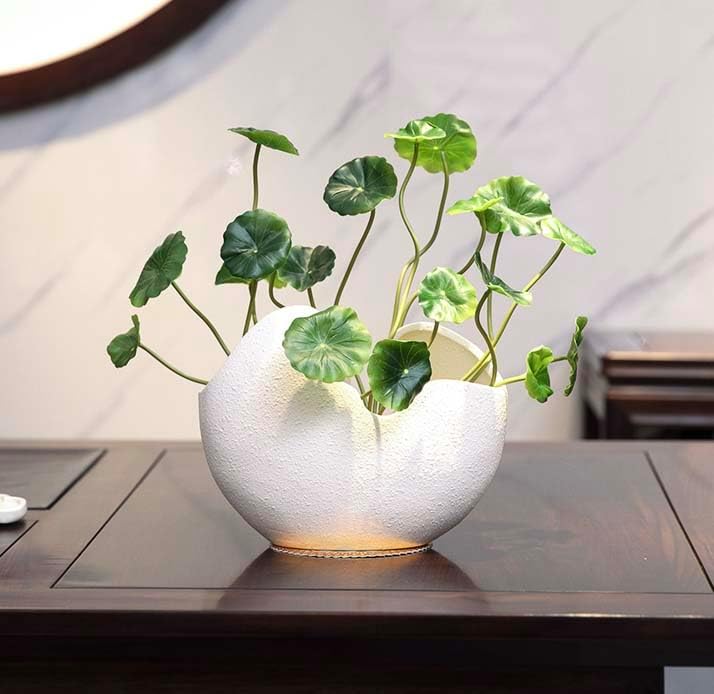3pcs Small Fake Lotus Plants with Roots and Leaves for Home Office Table Decor