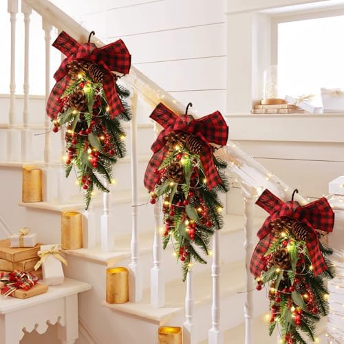 RECUTMS Christmas Teardrop Swag Decor