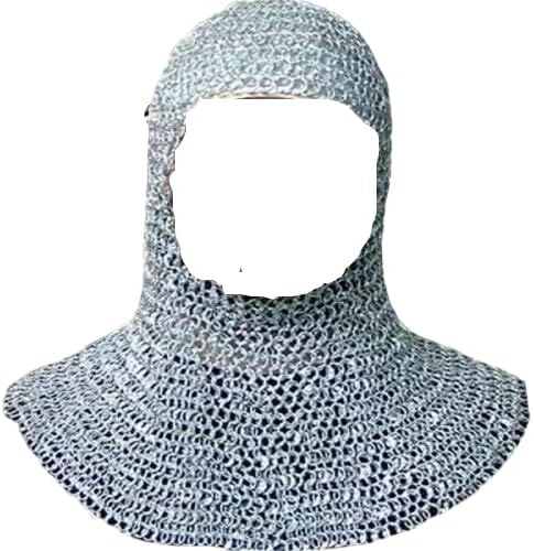 Aluminum Chainmail 9mm Round Riveted Coif Hood