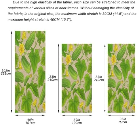 Susiyo Green Cucumber Halloween Door Cover Stretch Fabric
