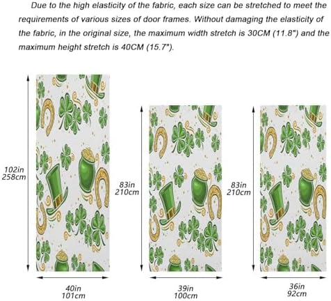Susiyo Green Shamrock Halloween Door Cover 32x79 in