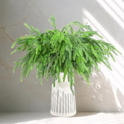 Jutom 80 Pcs Artificial Norfolk Pine Branches