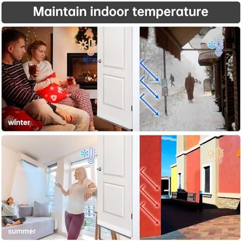 Self-Adhesive Door Sweep with Brush 3937 Inch Bottom Door Seal for Noise Dust Temperature Control